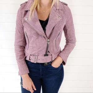 Blank NYC NWT Lilac Purple Real Suede Moto Jacket